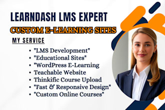 design elearning website and educational online course website learndash lms