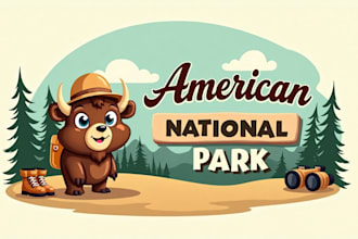 create unique american national park logo within two days