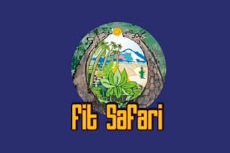 design clean important an adventure logo with fit safari