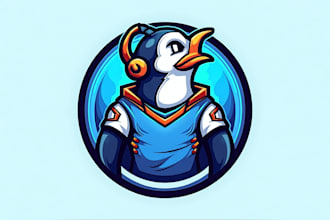 design outstanding penguin logo with express delivery