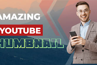 design an amazing youtube thumbnail that elevate clicks and motivate  views