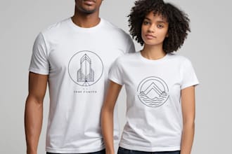 create a minimalist t shirt design for your brand