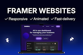 design responsive websites,landing pages with animation in framer