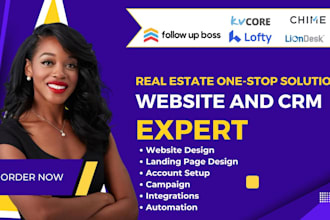set up lofty CRM kvcore real estate website idx boldtrail, follow up boss lofty