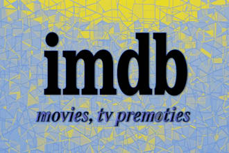 create, update and promote your imdb page for your tv shows