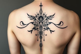 do custom minimalist tattoo design in a cute style