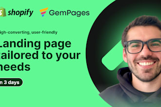 design a high converting ai optimized gempages landing page with SEO