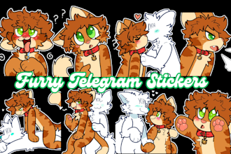 draw furry telegram stickers, nsfw furry stickers, animated discord stickers GIF