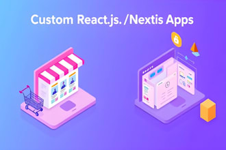 build custom modern reactjs or nextjs web app with authentication and dashboard
