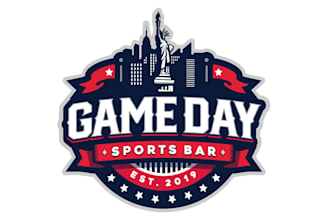 design game day sports bar logo