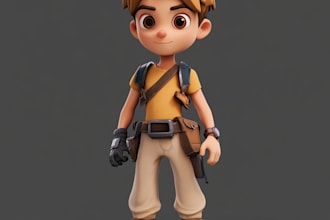 draw 2d game character design and animation