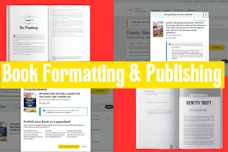 do amazon KDP ingramspark, lulu, kobo, print book formatting and book publishing
