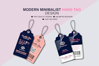 design modern and creative hang tag design for your brand