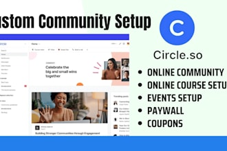 setup and optimize your circle so community forum membership, course, and event