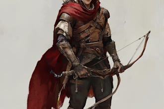 draw dnd character art, illustration, concept art, commission art