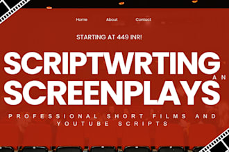 write a powerful film script, short film, or youtube story