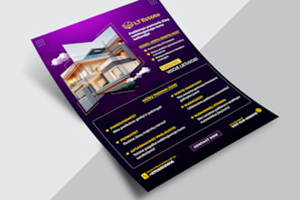 design a flyer, bifold, trifold, brochure, poster or leaflet