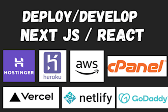 develop integrate rest apis deploy frontend backend, static HTML CSS website app