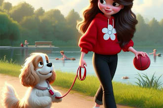 make your pet portrait into cute disney style illustration