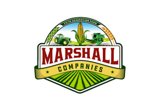 design awesome corn family grain farm logo