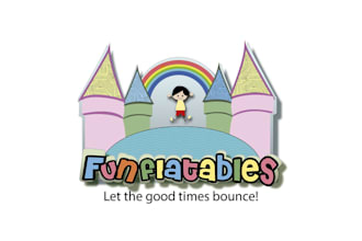 design unique inflatable rental company logo