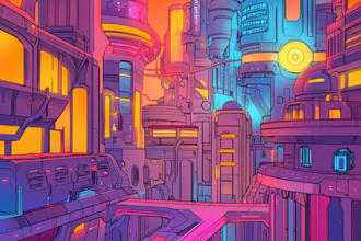 design a unique futuristic cyberpunk city