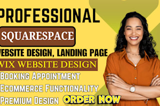 build squarespace website design squarespace landing page design wix design