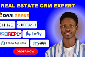 set up and manage real estate CRM lofty, kvcore, follow up boss idx website
