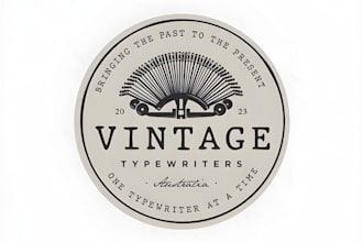 design amazing vintage logo with hand drawn illustration