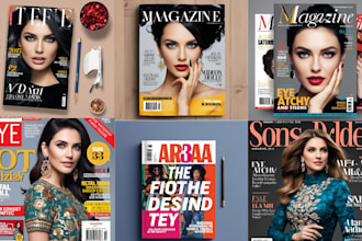 design eye catchy magazine cover, layout, newsletter, catalogs for magazines