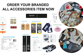 do clothing label, hang tag and door hanger design