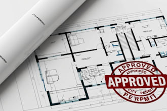 draw, stamp architectural drawing engineering drawing floor plan for city permit