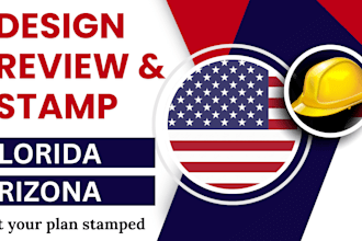 review stamp as licensed civil and structural engineer in florida and arizona