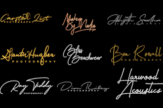 create a unique hand lettered signature logo for your brand