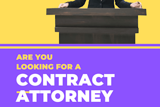 be your lawyer for legal agreements, contract, terms and conditions, mou or nda