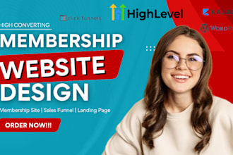 build kajabi, clickfunnels or wordpress membership website, webinar sales funnel