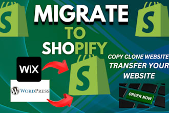 migrate wix website clone wordpress woocommerce ecommerce to shopify