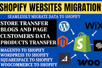 transfer wordpress to shopify migrate woocommerce wix magento webflow to shopify
