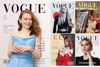 design a professional and modern looking magazine cover