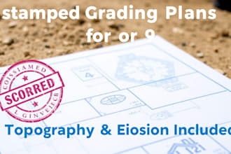 do stamped grading plans for socal topography and erosion included