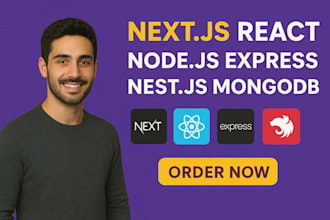 expert web developer with node js react js and nextjs