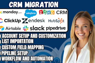 do data migration on monday crm gohighlevel hubspot zoho pipedrive salesforce
