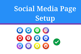 create and setup social media account and setup facebook business page