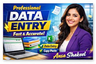 do professional data entry, excel, typing and copy paste