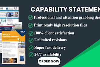 government capability statement, capability statement, government contract
