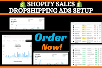 create shopify dropshipping video ads and facebook ads to boost sales
