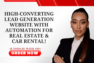 lead generation website for car rental real estate automation wix form crm
