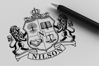design custom coat of arms vintage emblem and family crest logo
