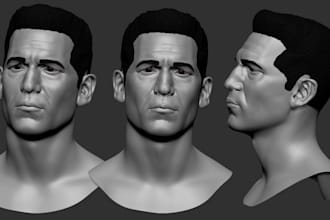 custom 3d head 3d face bust model 3d head bust 3d statue for 3d printing