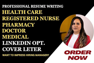 write healthcare, medical, nursing, doctor, pharmacy resume